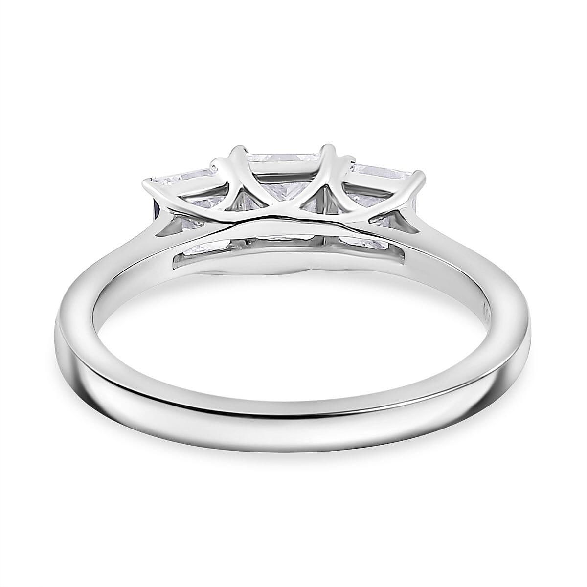 LUXURIANT 950 Platinum SGL Certified Lab Grown Diamond (VS/F) Trilogy Ring 1.15 Ct. 7938179 5