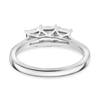 Luxuriant - 950 Platinum SGL Certified Lab Grown Diamond (VS-EF) Trilogy Ring 1.00 Ct