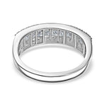 Luxuriant Diamond 950 Platinum SGL Certified Lab Grown Diamond (VS-GH) Band Ring 1.00 Ct, Platinum Wt. 5.45 Gms.