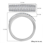 Luxuriant Diamond 950 Platinum SGL Certified Lab Grown Diamond (VS-GH) Band Ring 1.00 Ct, Platinum Wt. 5.45 Gms.