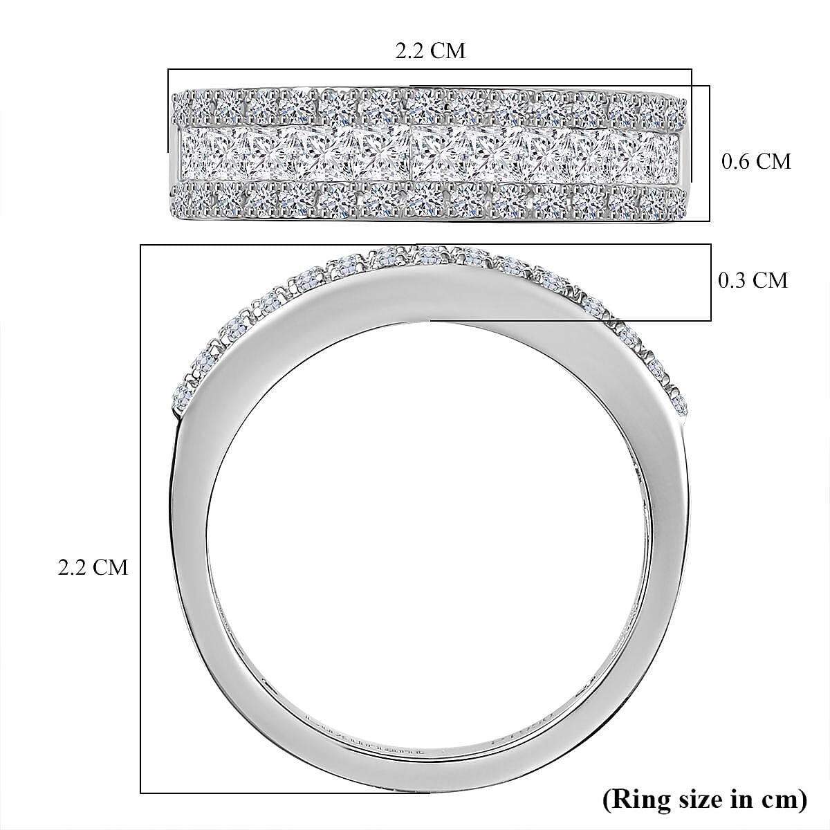 LUXURIANT 1 Ct. Lab Grown Diamond Band Ring in 950 Platinum SGL Certified (VS-GH) 8158632 6