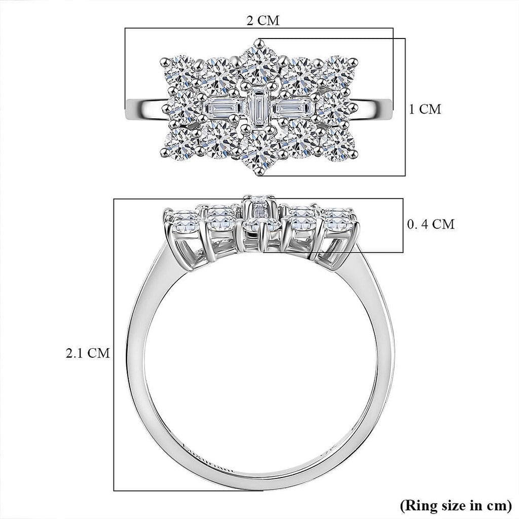 Luxuriant 950 Platinum SGL Certified (VS-EF) Lab Grown Diamond Boat Ring 1.00 Ct, Platinum Wt. 4.41 Gms