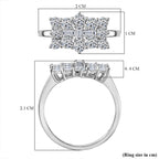 Luxuriant 950 Platinum SGL Certified (VS-EF) Lab Grown Diamond Boat Ring 1.00 Ct, Platinum Wt. 4.41 Gms