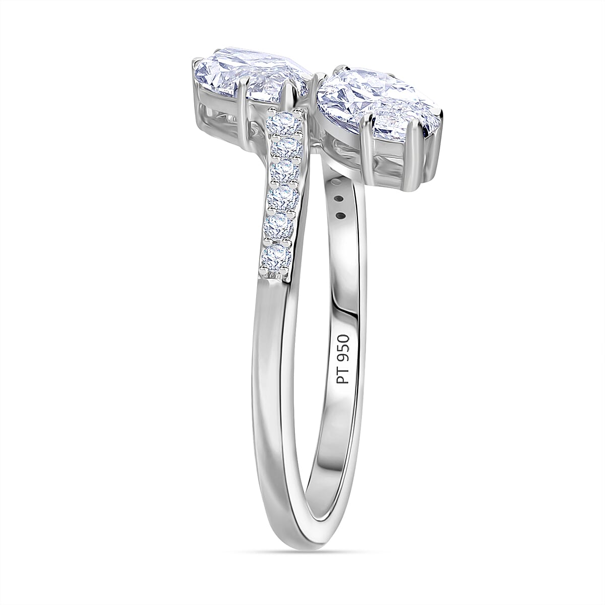 LUXURIANT 950 Platinum SGL Certified VS/G-H Lab Grown Diamond  Ring, Platinum Wt.4.50 Gms 8171618 2