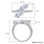Luxuriant Diamond 950 Platinum SGL Certified VS-G-H Lab Grown Diamond  Ring, Platinum Wt.4.50 Gms