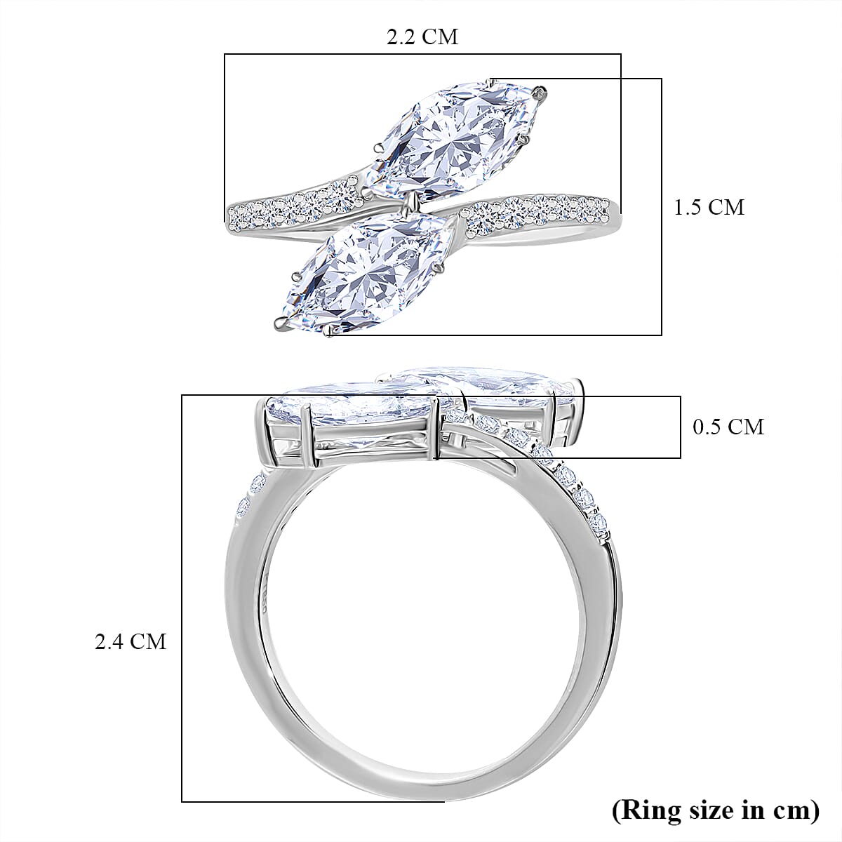 LUXURIANT 950 Platinum SGL Certified VS/G-H Lab Grown Diamond  Ring, Platinum Wt.4.50 Gms 8171618 4