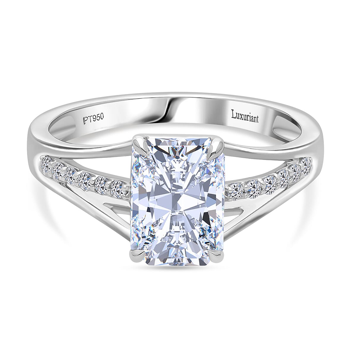 LUXURIANT 2 Ct. Lab Grown Diamond Solitaire Ring in 950 Platinum (VS-EF) 8133706 0
