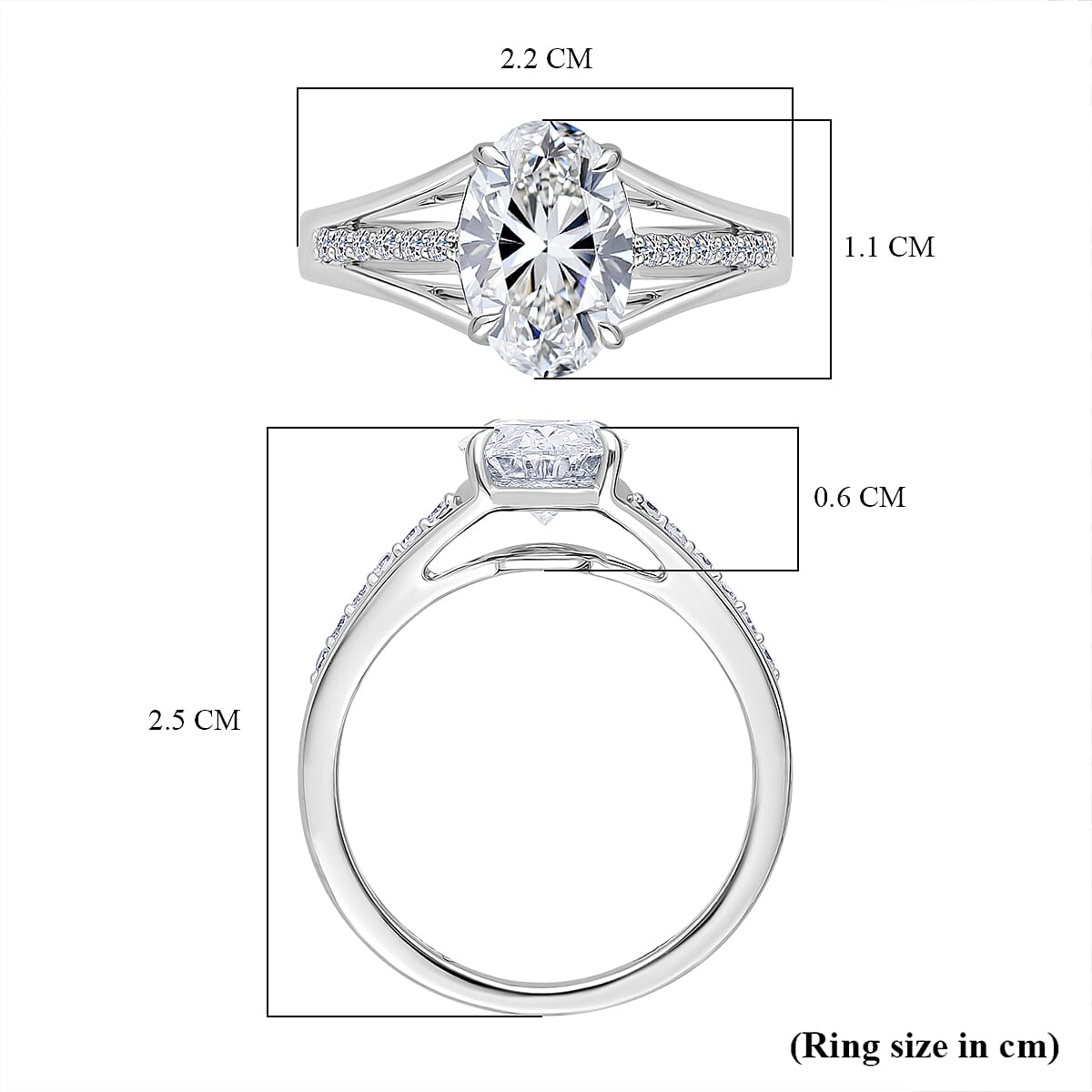 LUXURIANT 2.18 Ct Brilliant Cut Lab Grown Diamond (VS2-F) Ring in 950 Platinum IGI Certified 8152531 4