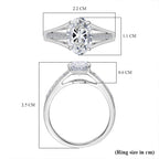 Luxuriant Diamond 950 Platinum IGI Certified Brilliant Cut Lab Grown Diamond (VS2-F) Ring 2.15 Ct, Platinum Wt. 5.30 Gms.