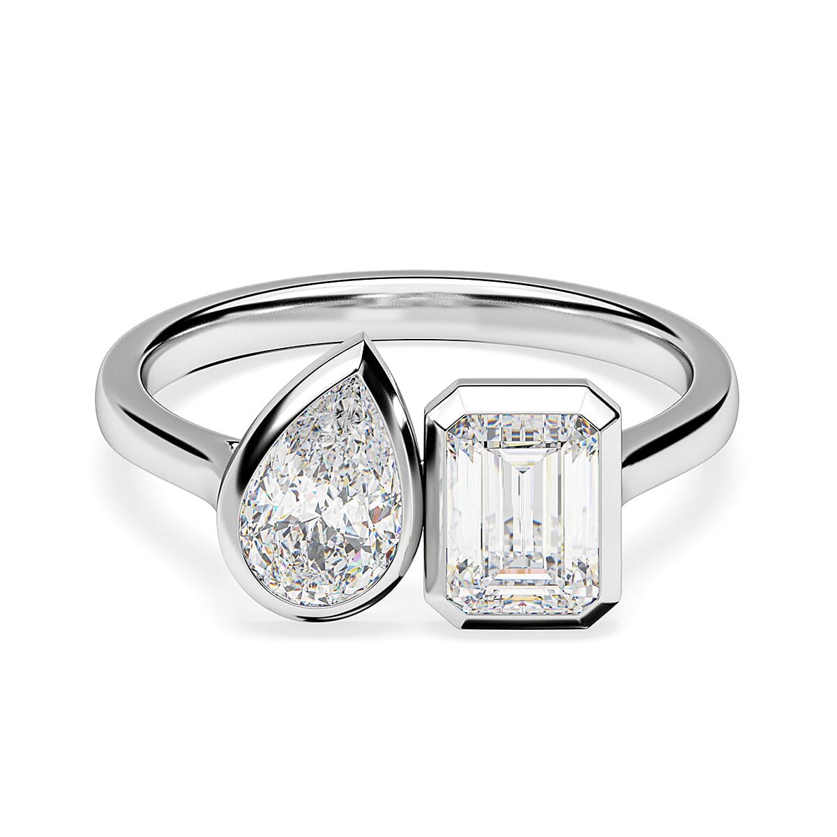 LUXURIANT 2.04 Ct. TOI ET MOI Lab Grown Diamond Ring in 950 Platinum IGI Certified (VS-EF) 8190423 0