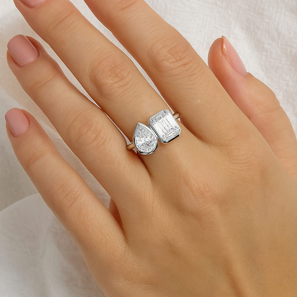 LUXURIANT 2.04 Ct. TOI ET MOI Lab Grown Diamond Ring in 950 Platinum IGI Certified (VS-EF) 8190423 2