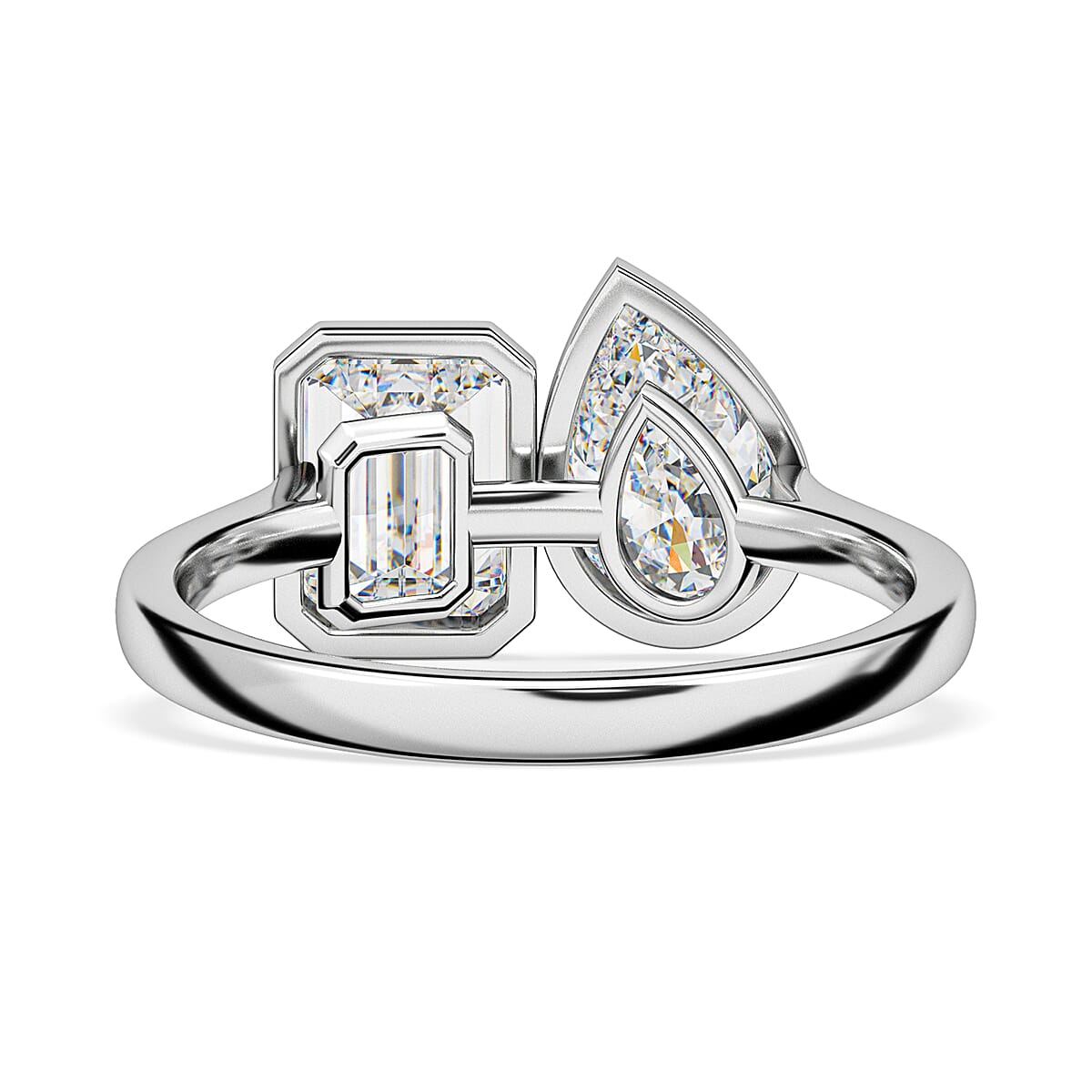 LUXURIANT 2.04 Ct. TOI ET MOI Lab Grown Diamond Ring in 950 Platinum IGI Certified (VS-EF) 8190423 4