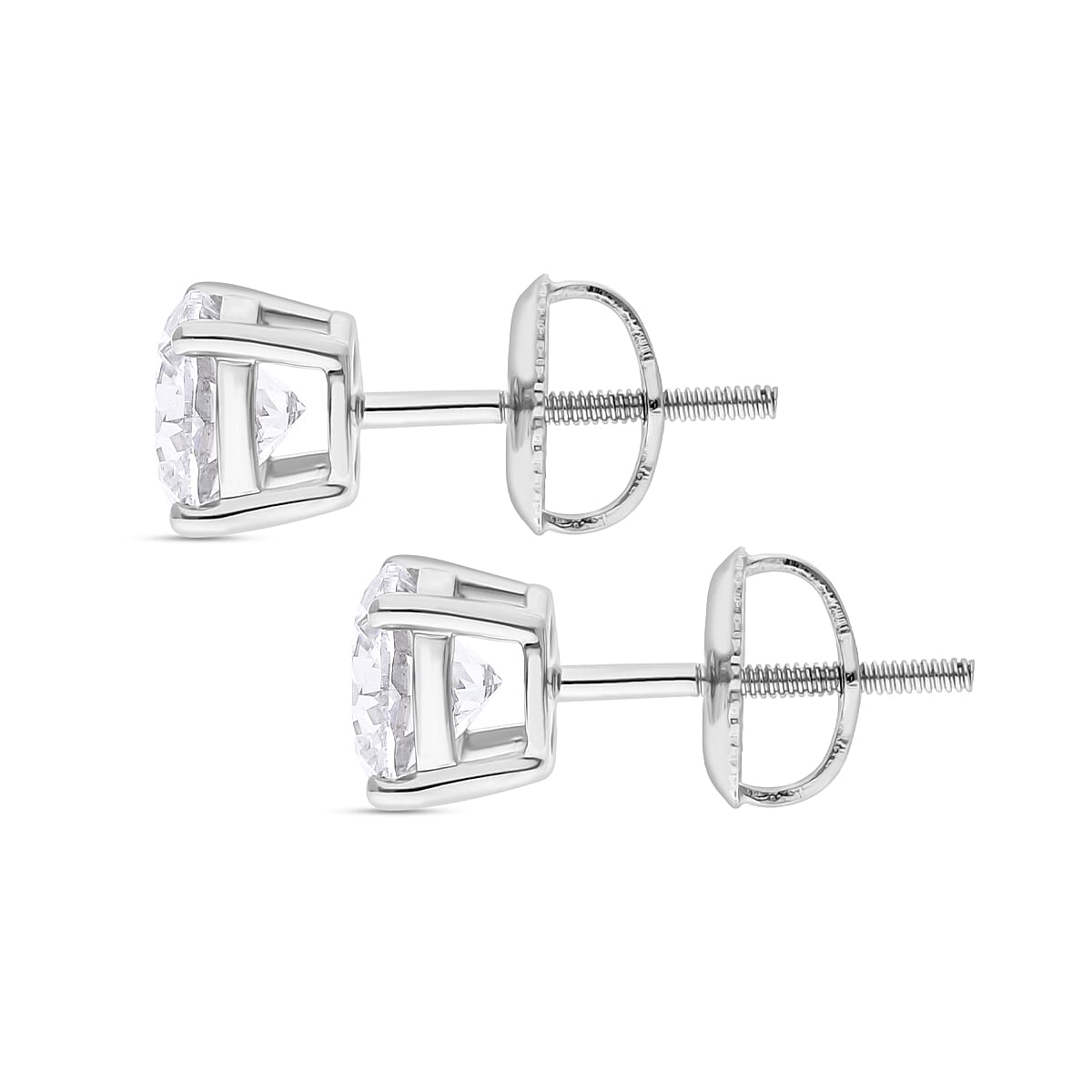 LUXURIANT 3 Ct. Lab Grown Diamond Earrings in 950 Platinum, VS-GH 8072489 3