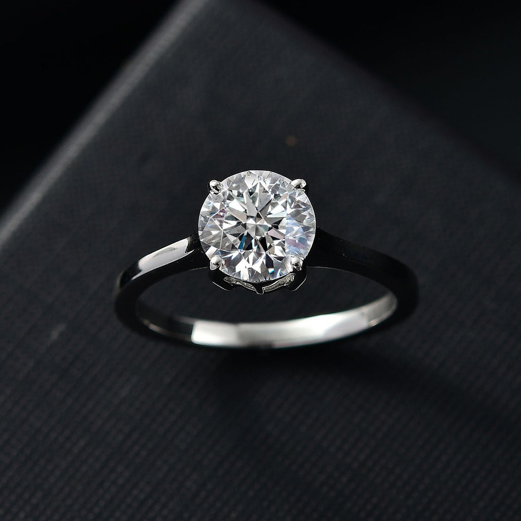 Luxuriant Diamond - 950 Platinum Lab Grown Diamond VS2-D IGI Certified Solitaire Ring 2.08 Ct