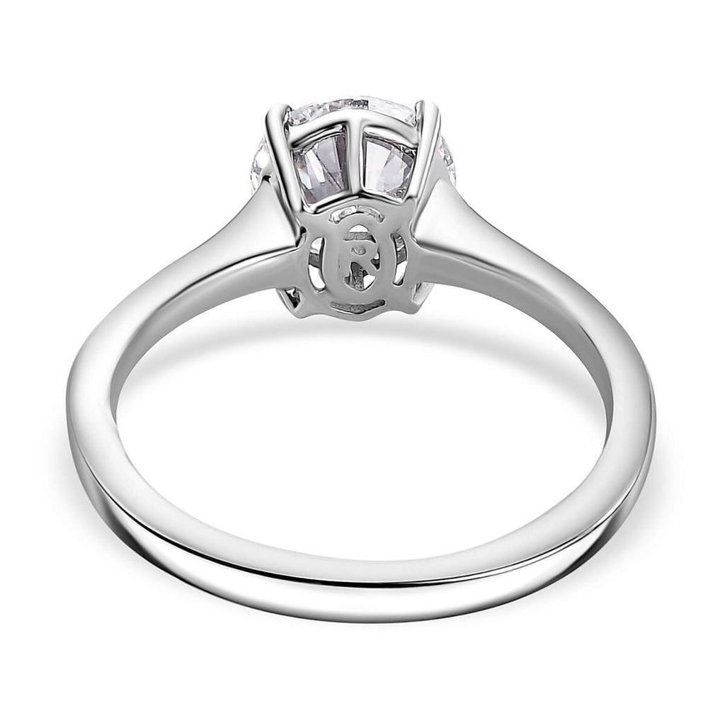 Luxuriant Diamond - 950 Platinum Lab Grown Diamond VS2-D IGI Certified Solitaire Ring 2.08 Ct