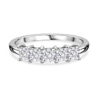 Luxuriant Diamond 950 Platinum VS Lab Grown Diamond EF, VS 5 Stone Ring, Platinum Wt.4 Gms  1.130  Ct.