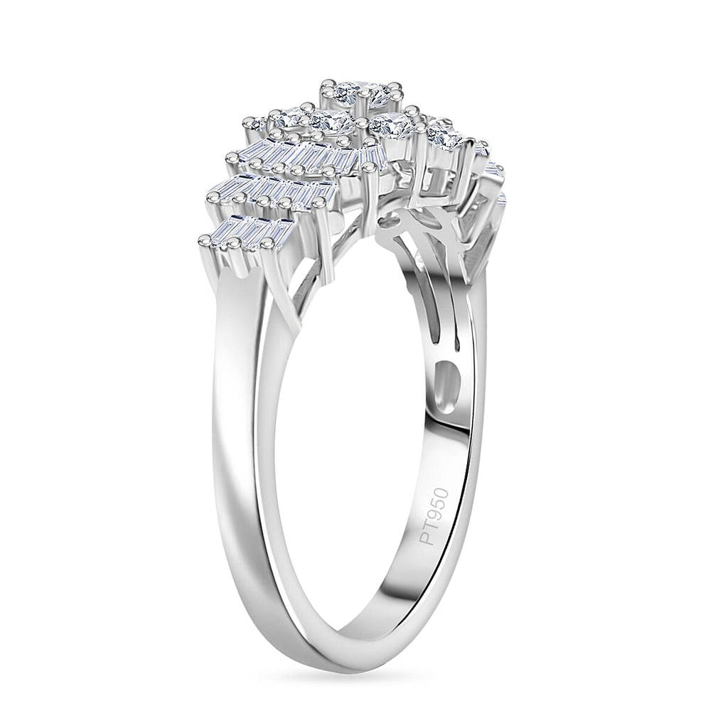 Luxuriant Diamond - 950 Platinum (VS-E-F) Lab Grown Diamond Ring 1.00 Ct, Platinum Wt. 5.76 Gms.
