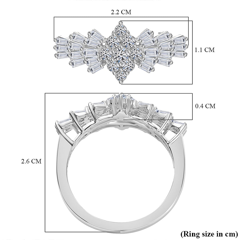 Luxuriant Diamond - 950 Platinum (VS-E-F) Lab Grown Diamond Ring 1.00 Ct, Platinum Wt. 5.76 Gms.