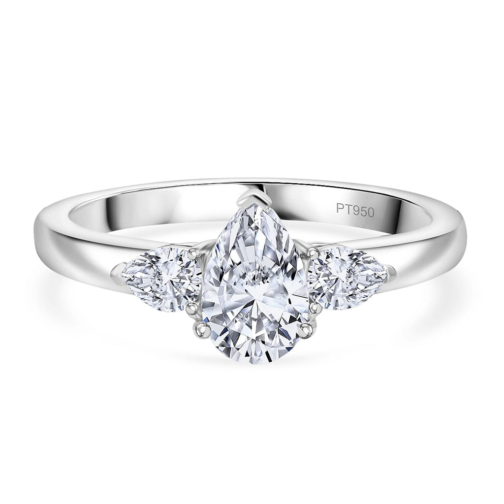 Luxuriant Diamond 950 Platinum VS Lab Grown Diamond GH, VS Ring, Platinum Wt.4.5 Gms  1.010  Ct.