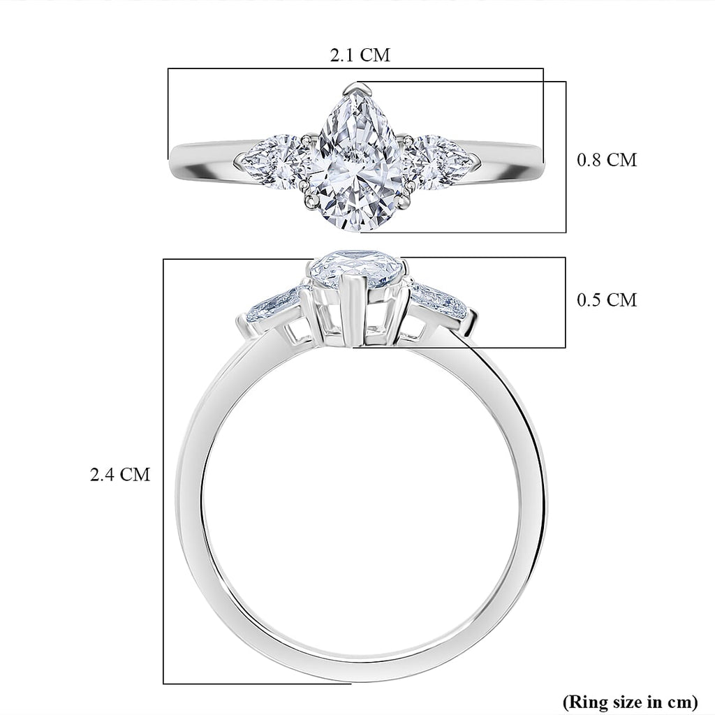 Luxuriant Diamond 950 Platinum VS Lab Grown Diamond GH, VS Ring, Platinum Wt.4.5 Gms  1.010  Ct.