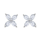 Luxuriant Diamond 950 Platinum VS-GH Lab Grown Diamond VS Earring, Platinum Wt.1 Gms  1.000  Ct.