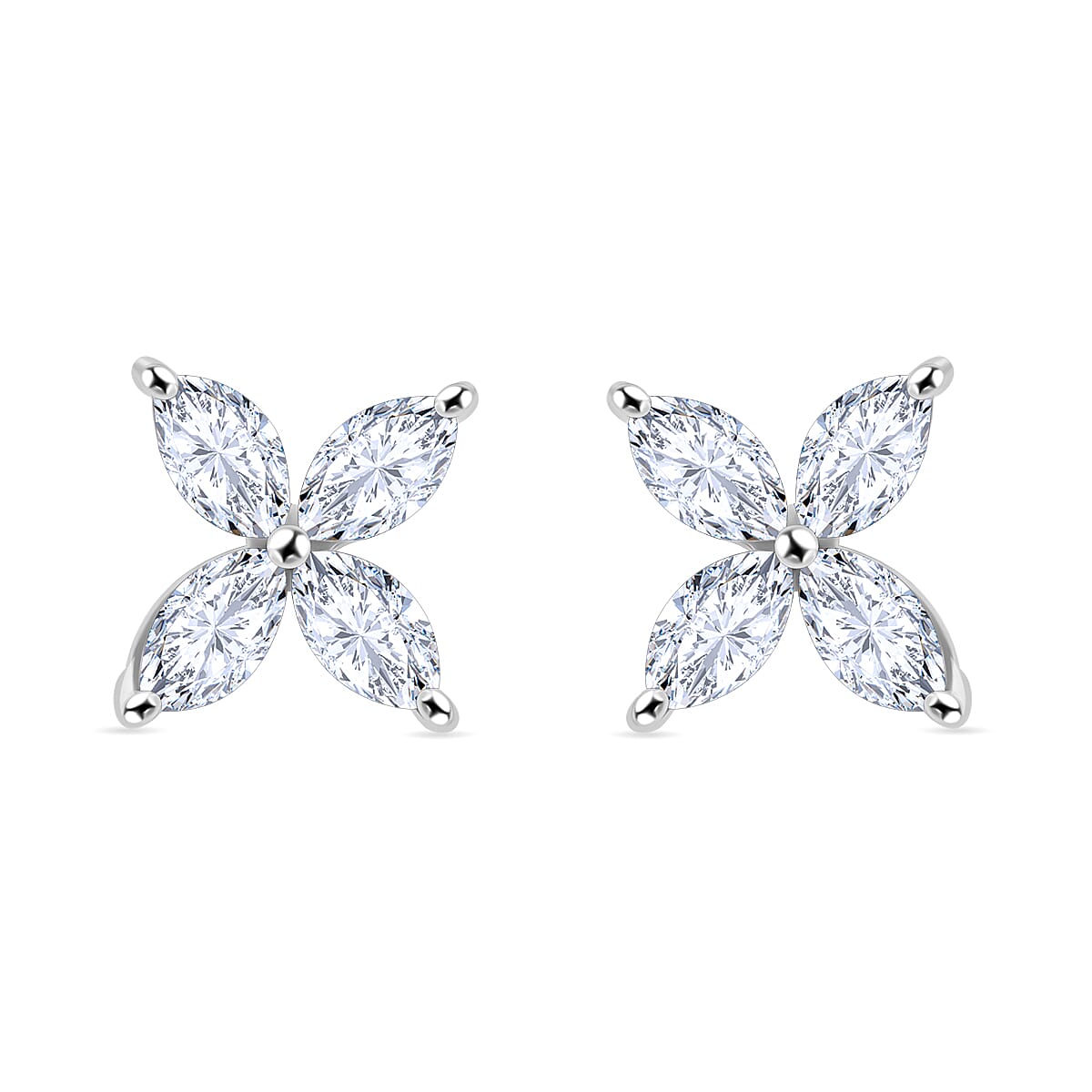 Luxuriant Diamond 950 Platinum VS-GH Lab Grown Diamond VS Earring, Platinum Wt.1 Gms  1.000  Ct. 8072429 0