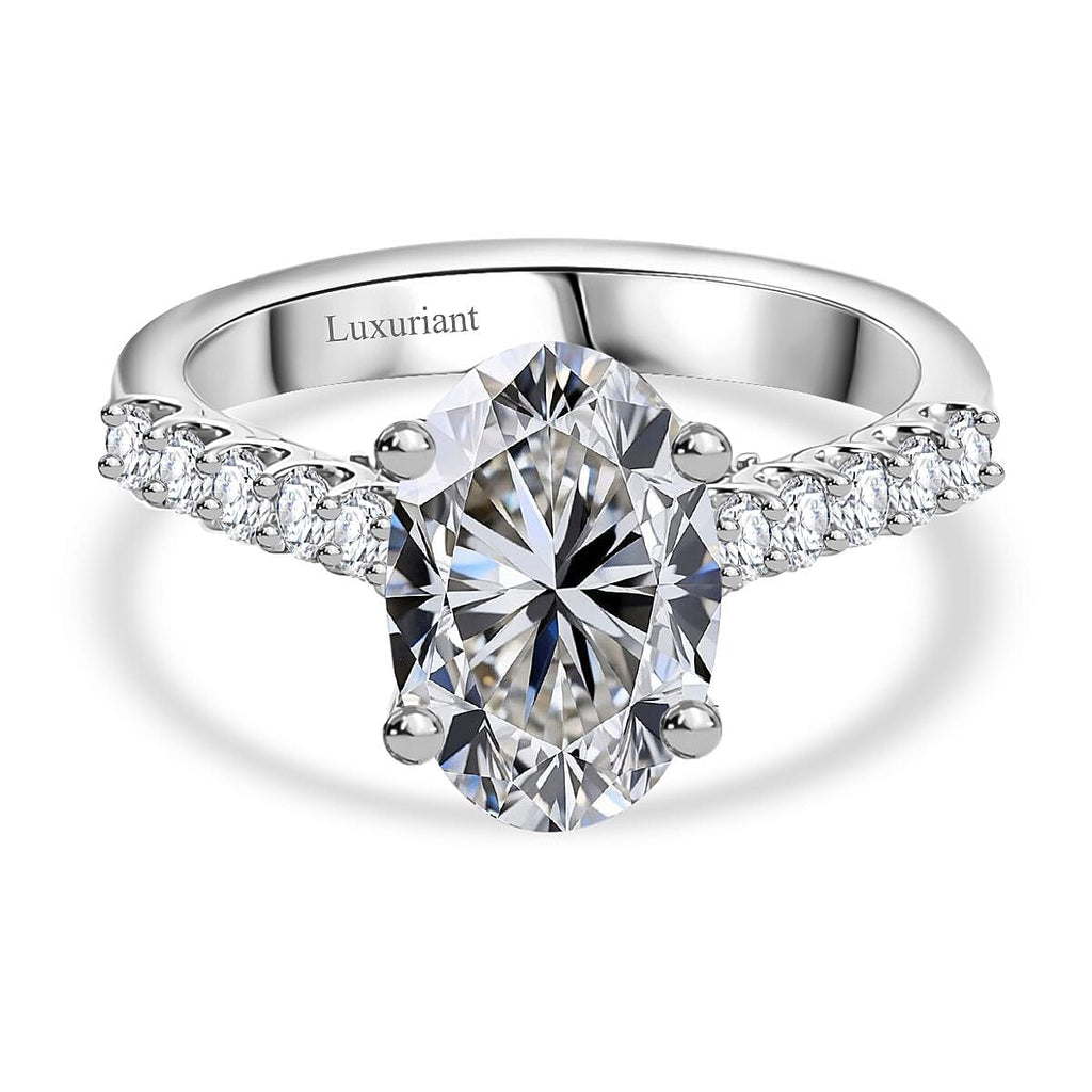 Luxuriant Diamond - 950 Platinum IGI Certified Lab Grown Diamond (VVS-E-F) Ring 2.50 Ct, Platinum Wt. 5 Gms.