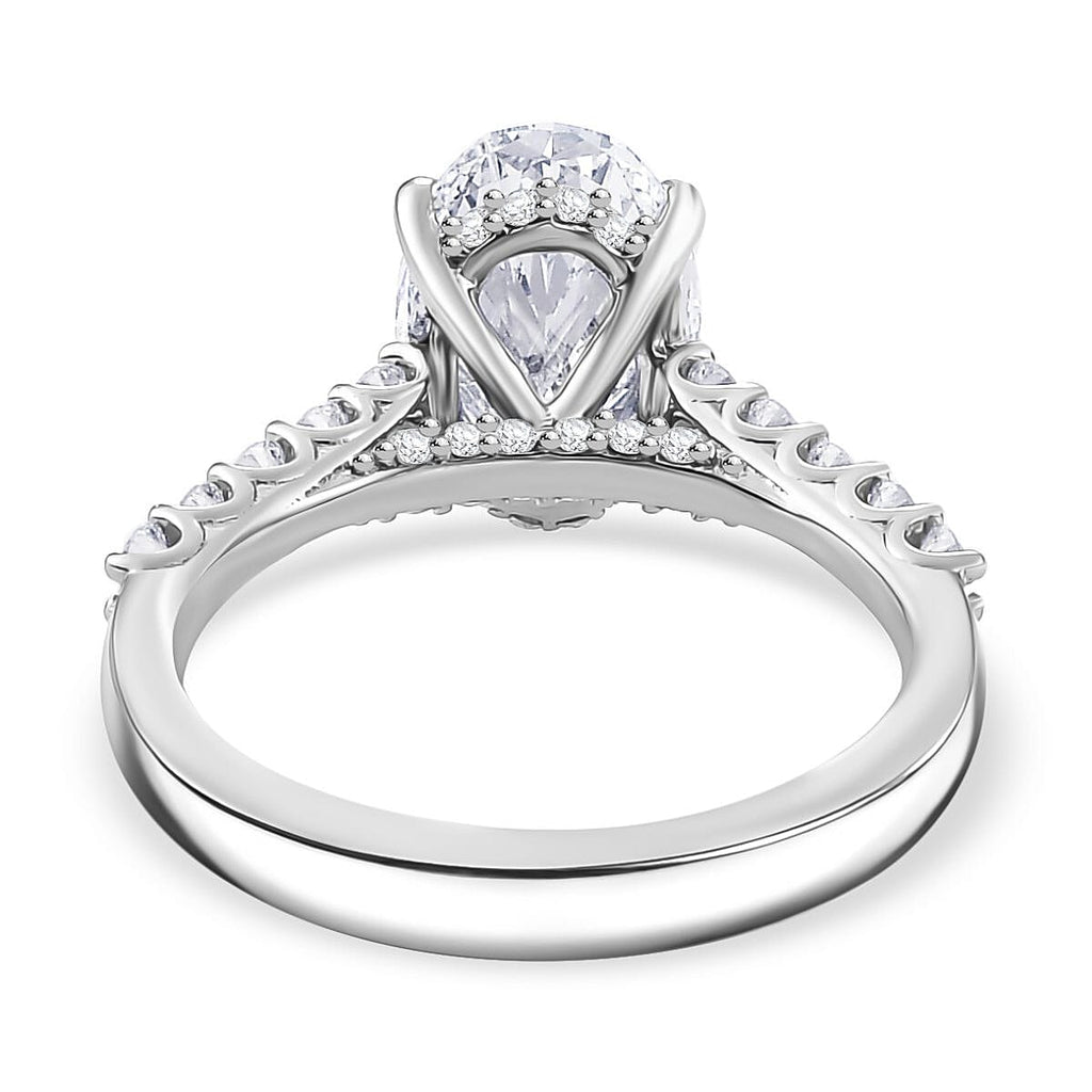 Luxuriant Diamond - 950 Platinum IGI Certified Lab Grown Diamond (VVS-E-F) Ring 2.50 Ct, Platinum Wt. 5 Gms.