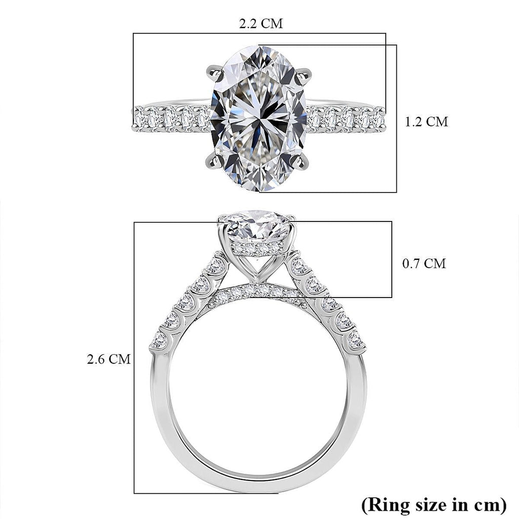 Luxuriant Diamond - 950 Platinum IGI Certified Lab Grown Diamond (VVS-E-F) Ring 2.50 Ct, Platinum Wt. 5 Gms.
