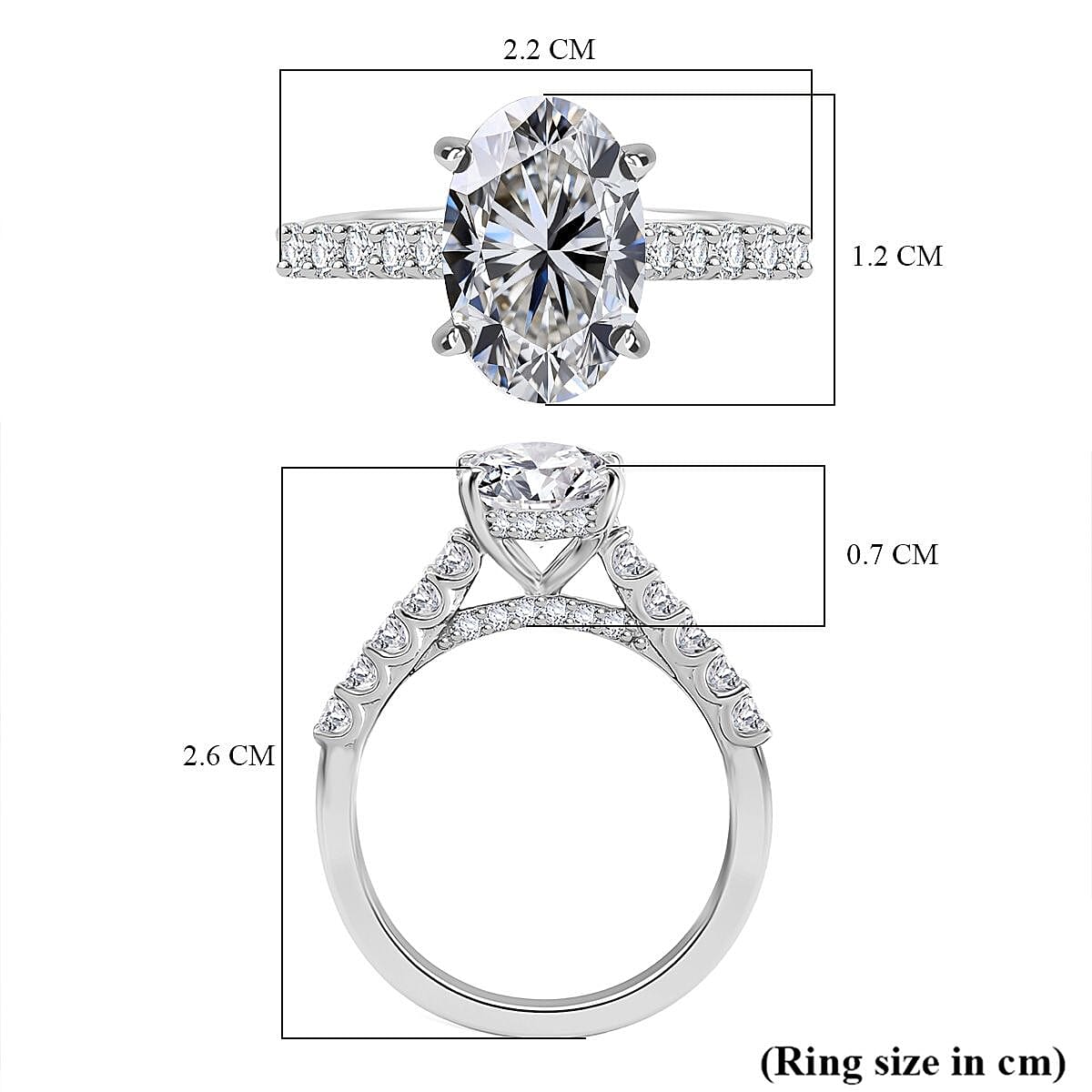 Luxuriant Diamond - 950 Platinum IGI Certified Lab Grown Diamond (VVS-E-F) Ring 2.50 Ct, Platinum Wt. 5 Gms. 8018252 5