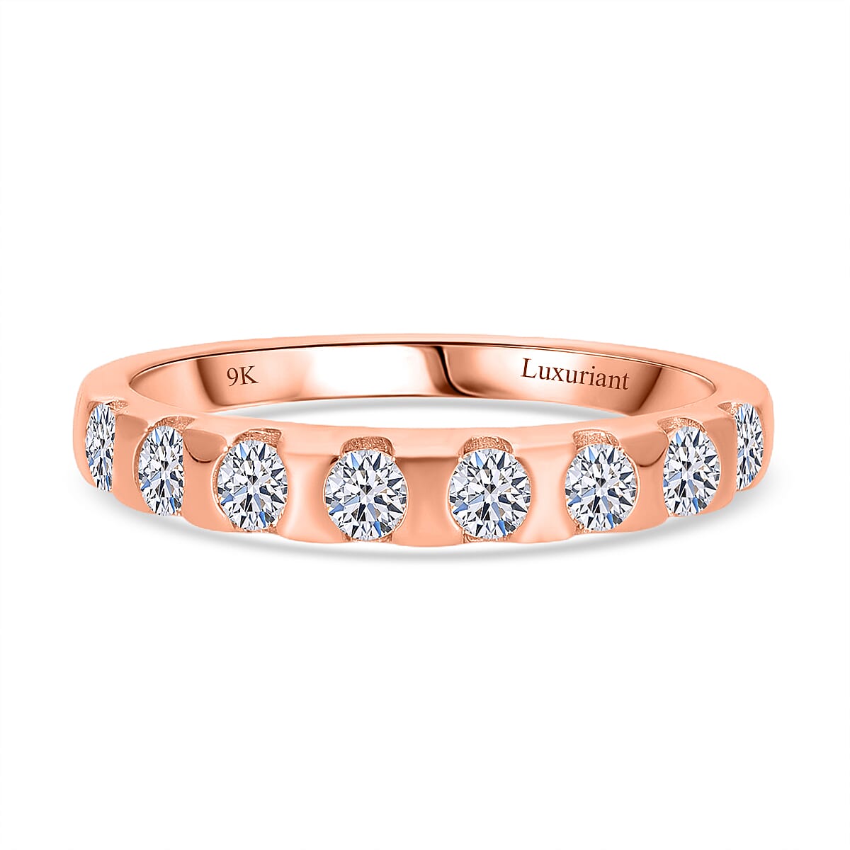 LUXURIANT 9K Rose Gold Lab Grown Diamond Ring 0.50 Ct. 8040455 0