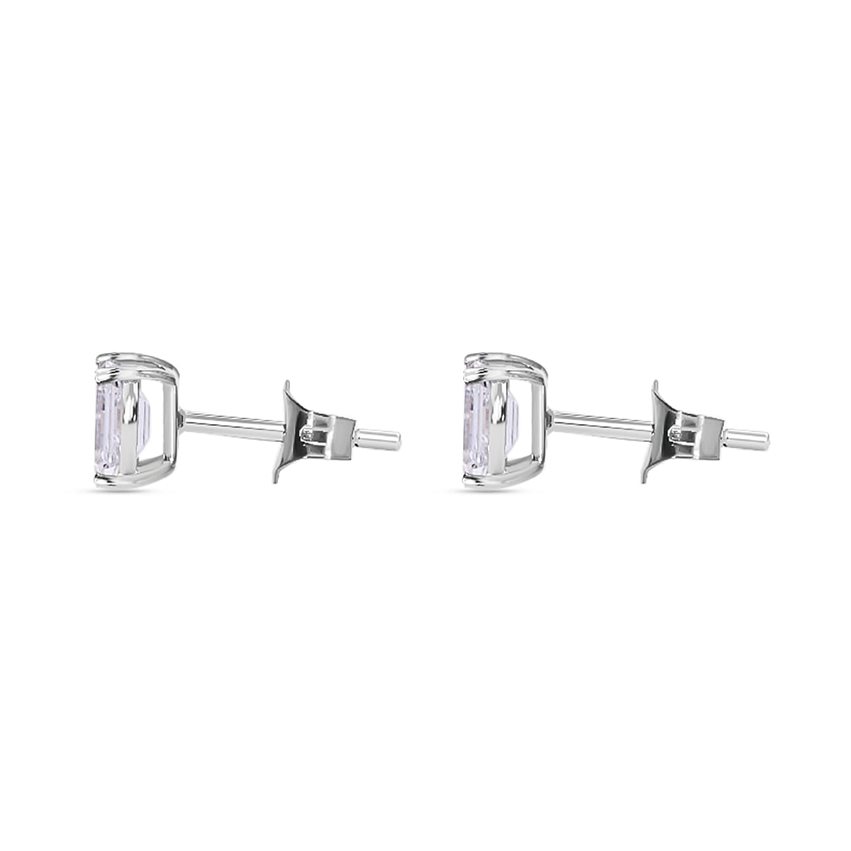 LUXURIANT 9K White Gold SGL Certified Lab Grown Diamond (VS-E-F) Stud Earrings 1 Ct 7730408 3