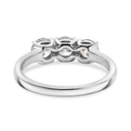 Luxuriant Diamond - 9K White Gold SGL Certified Lab Grown Diamond (VS-EF) 3 Stone Ring 1.00 Ct.