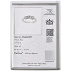 Luxuriant Diamond - 9K White Gold SGL Certified Lab Grown Diamond (VS-EF) 3 Stone Ring 1.00 Ct.
