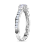 Luxuriant Diamond 9K White Gold SGL Certified (VS-G-H) Lab Grown Princess Cut Diamond Trilogy Ring 1.00 Ct.
