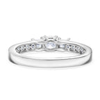 Luxuriant Diamond 9K White Gold SGL Certified (VS-G-H) Lab Grown Princess Cut Diamond Trilogy Ring 1.00 Ct.