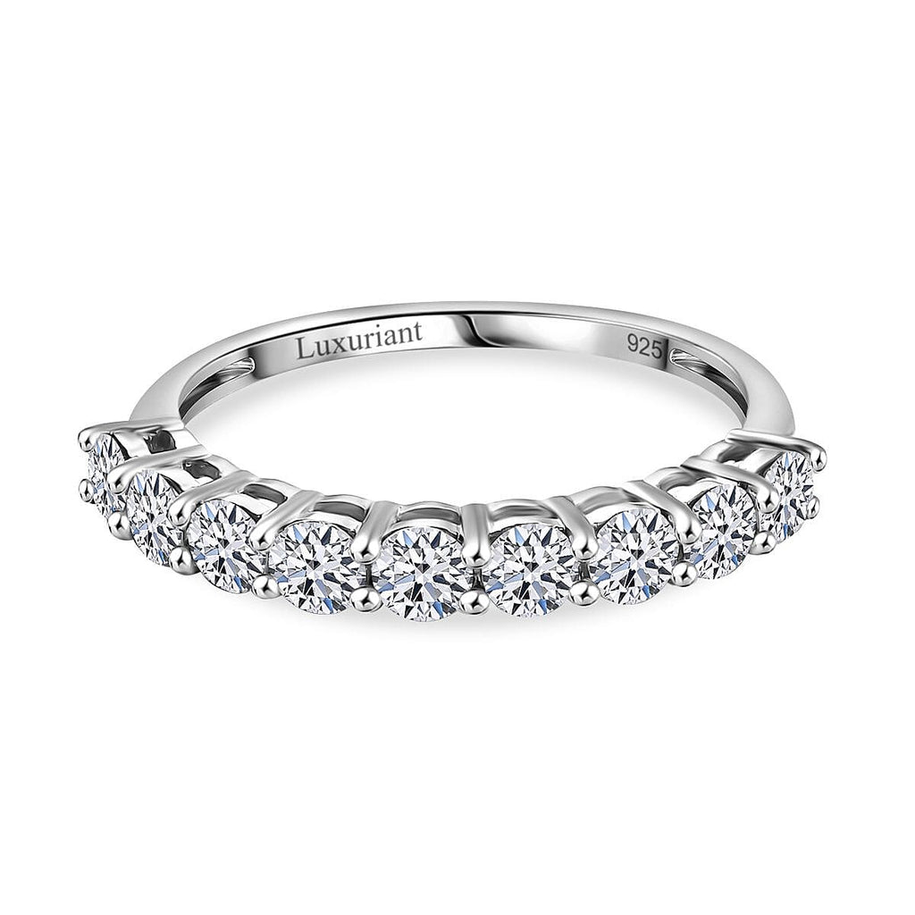Luxuriant Diamond 9K White Gold SGL Certified Lab Grown Diamond (VS-E-F) Ring 0.99 Ct.