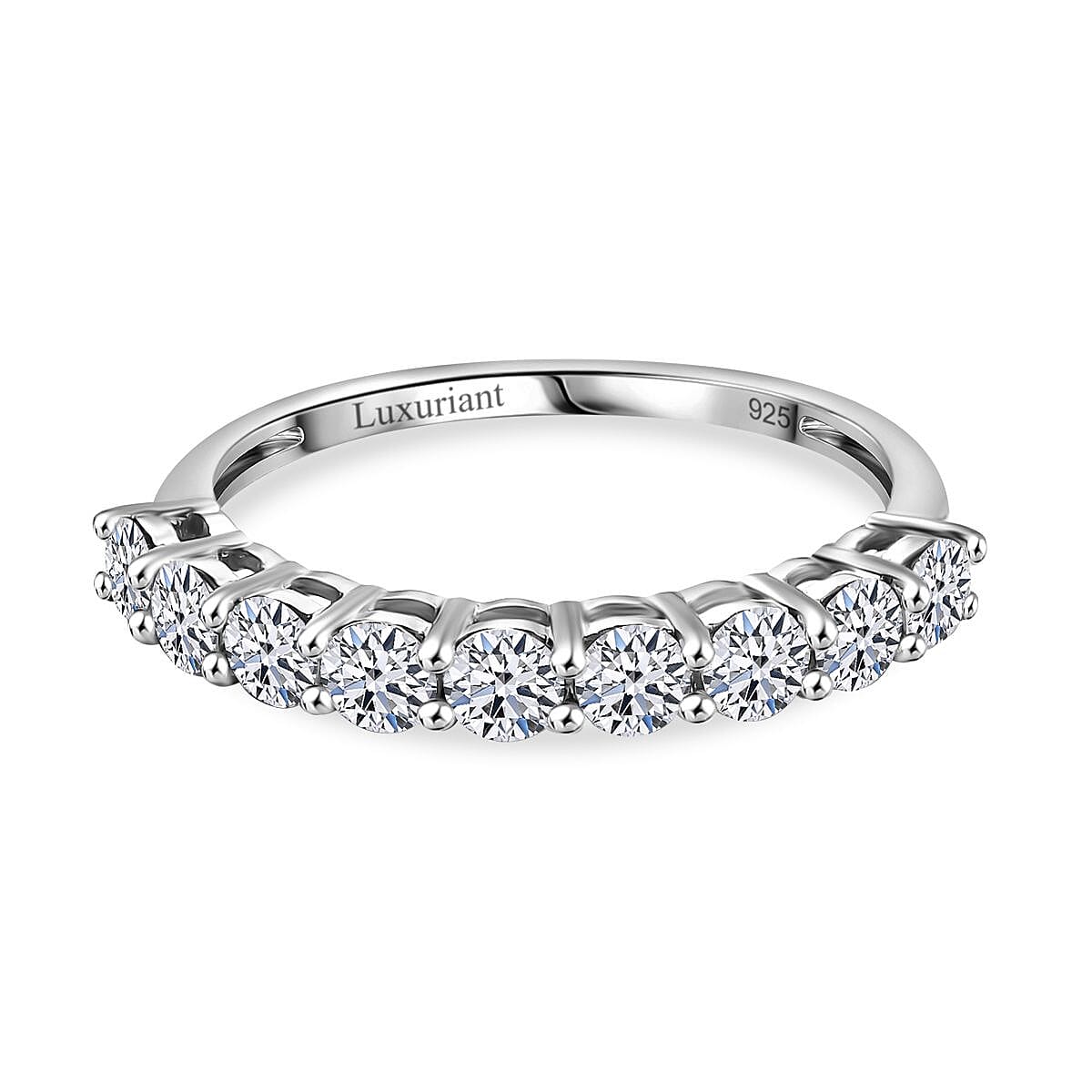 LUXURIANT 0.99 Ct. Lab Grown Diamond Ring in 9K White Gold SGL Certified (VS-E-F) 8105698 0