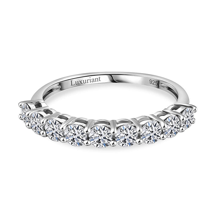 LUXURIANT 0.99 Ct. Lab Grown Diamond Ring in 9K White Gold SGL Certified (VS-E-F) 8105698 1