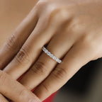Luxuriant Diamond 9K White Gold SGL Certified Lab Grown Diamond (VS-E-F) Ring 0.99 Ct.