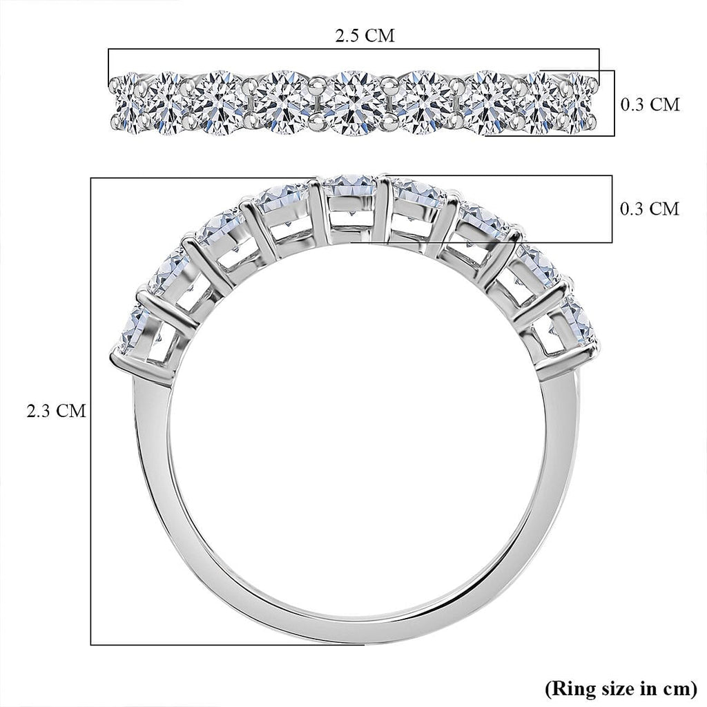 Luxuriant Diamond 9K White Gold SGL Certified Lab Grown Diamond (VS-E-F) Ring 0.99 Ct.