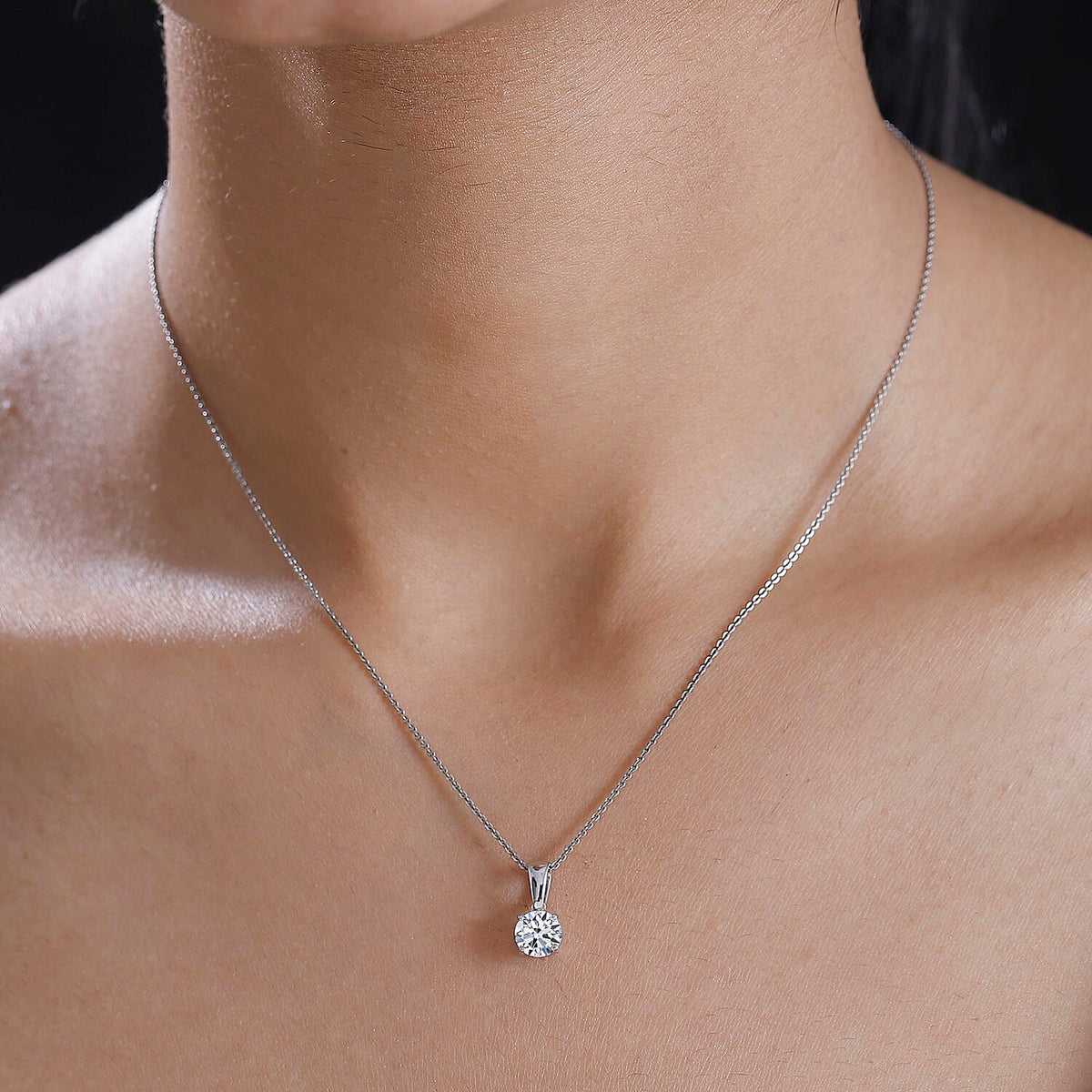 Luxuriant Diamond 9K White Gold IGI Certified Lab Grown Diamond Pendant 1.04 Ct. 8084000 2