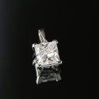 Rachel Galley 9K White Gold IGI Certified Lab Grown Diamond Solitaire Pendant 1.26 Ct.