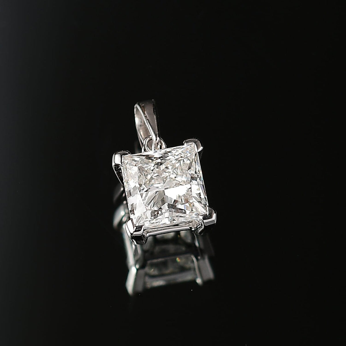 Rachel Galley 9K White Gold IGI Certified Lab Grown Diamond Solitaire Pendant 1.26 Ct. V32631278 2