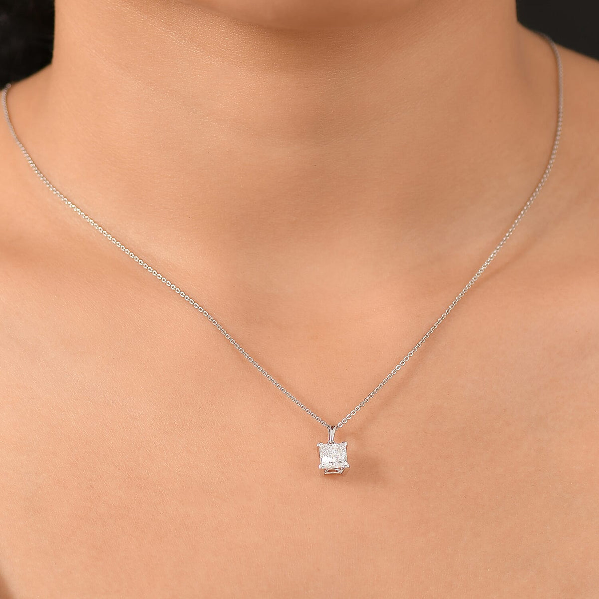Rachel Galley 9K White Gold IGI Certified Lab Grown Diamond Solitaire Pendant 1.26 Ct. V32631278 3