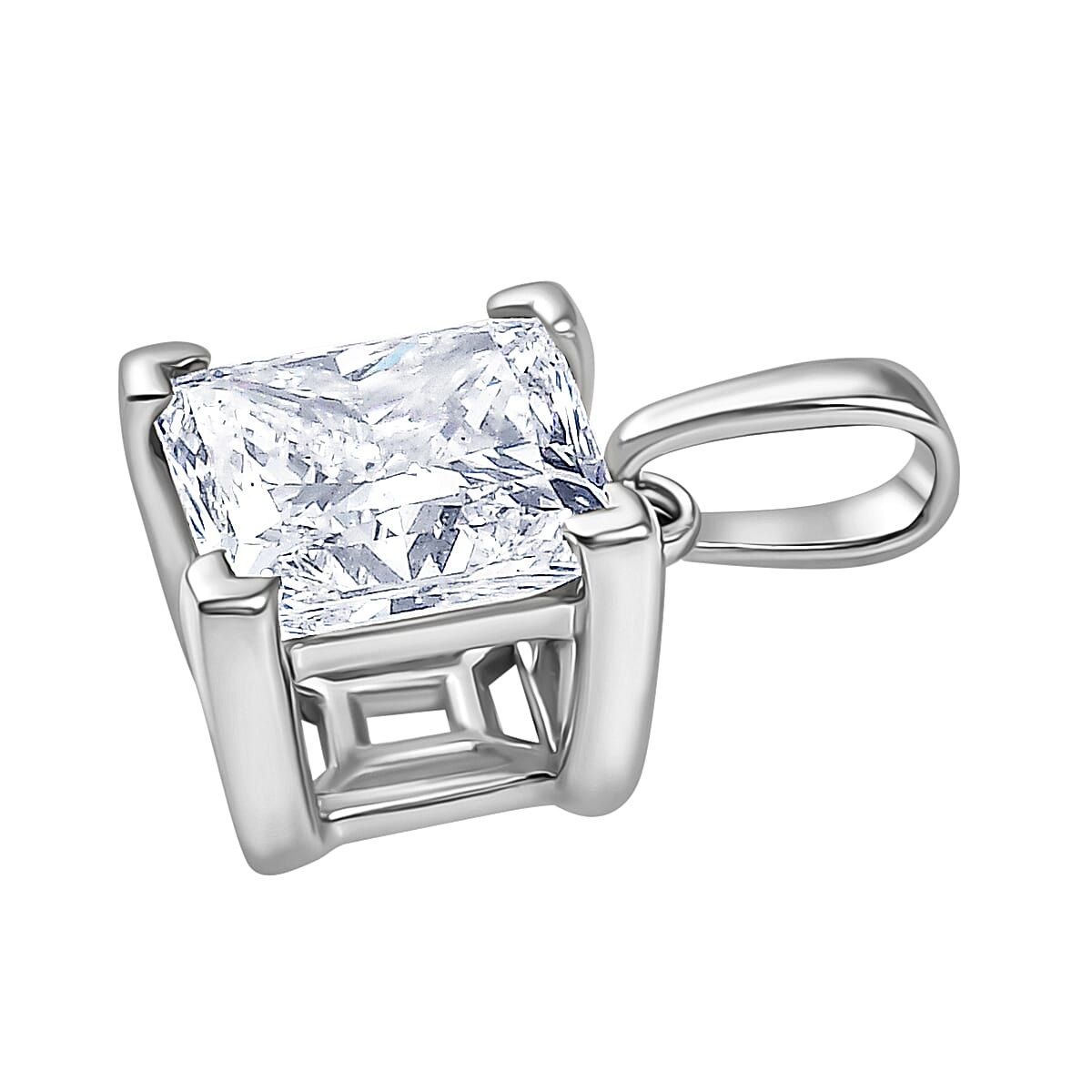 Rachel Galley 9K White Gold IGI Certified Lab Grown Diamond Solitaire Pendant 1.26 Ct. V32631278 4