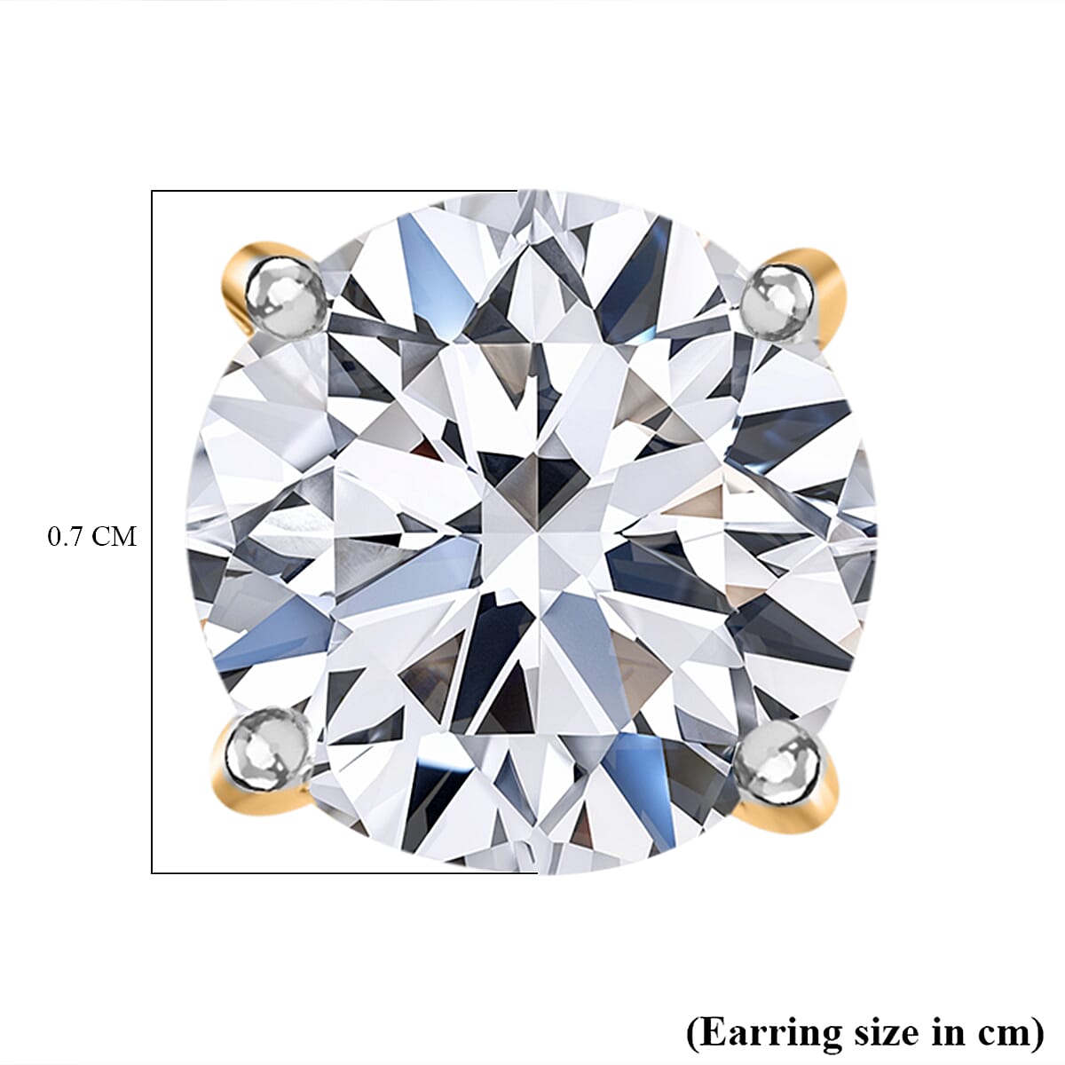LUXURIANT 2 Ct. Lab Grown Diamond Solitaire Stud Earrings in 9K Gold 7955580 6