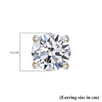 Black Friday Deal - Luxuriant 9K Yellow Gold Lab Grown SGL Certified Diamond (SI-GH) Solitaire Stud Earring with Push Back 2.00 Ct.