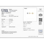 Black Friday Deal - Luxuriant 9K Yellow Gold Lab Grown SGL Certified Diamond (SI-GH) Solitaire Stud Earring with Push Back 2.00 Ct.