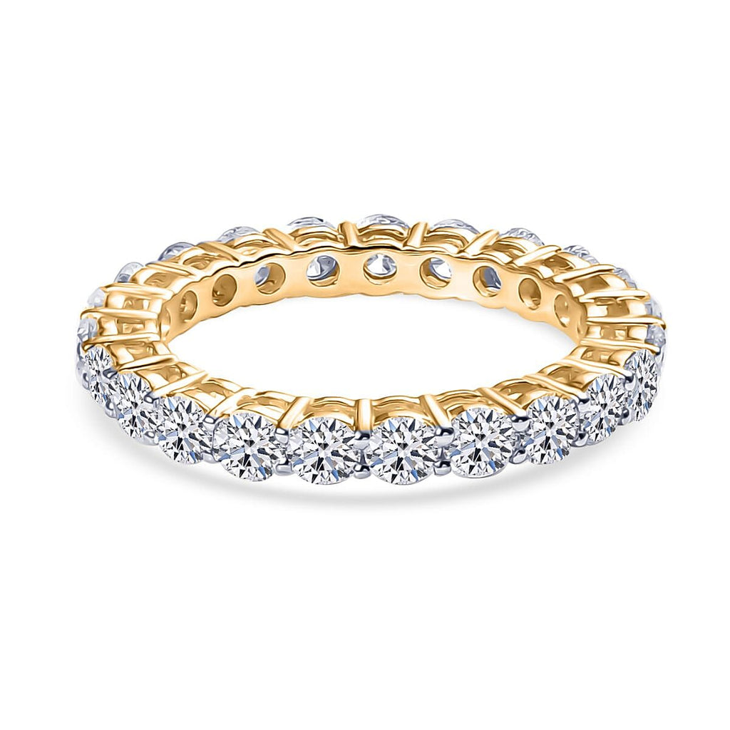 Luxuriant Diamond 9K Yellow Gold SGL Certified Lab Grown Diamond (SI-G-H) Band Ring 2.25 Ct.